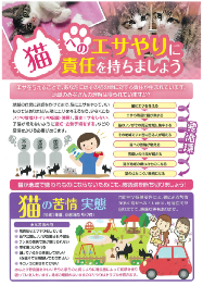 猫へのエサやりに責任を持ちましょう