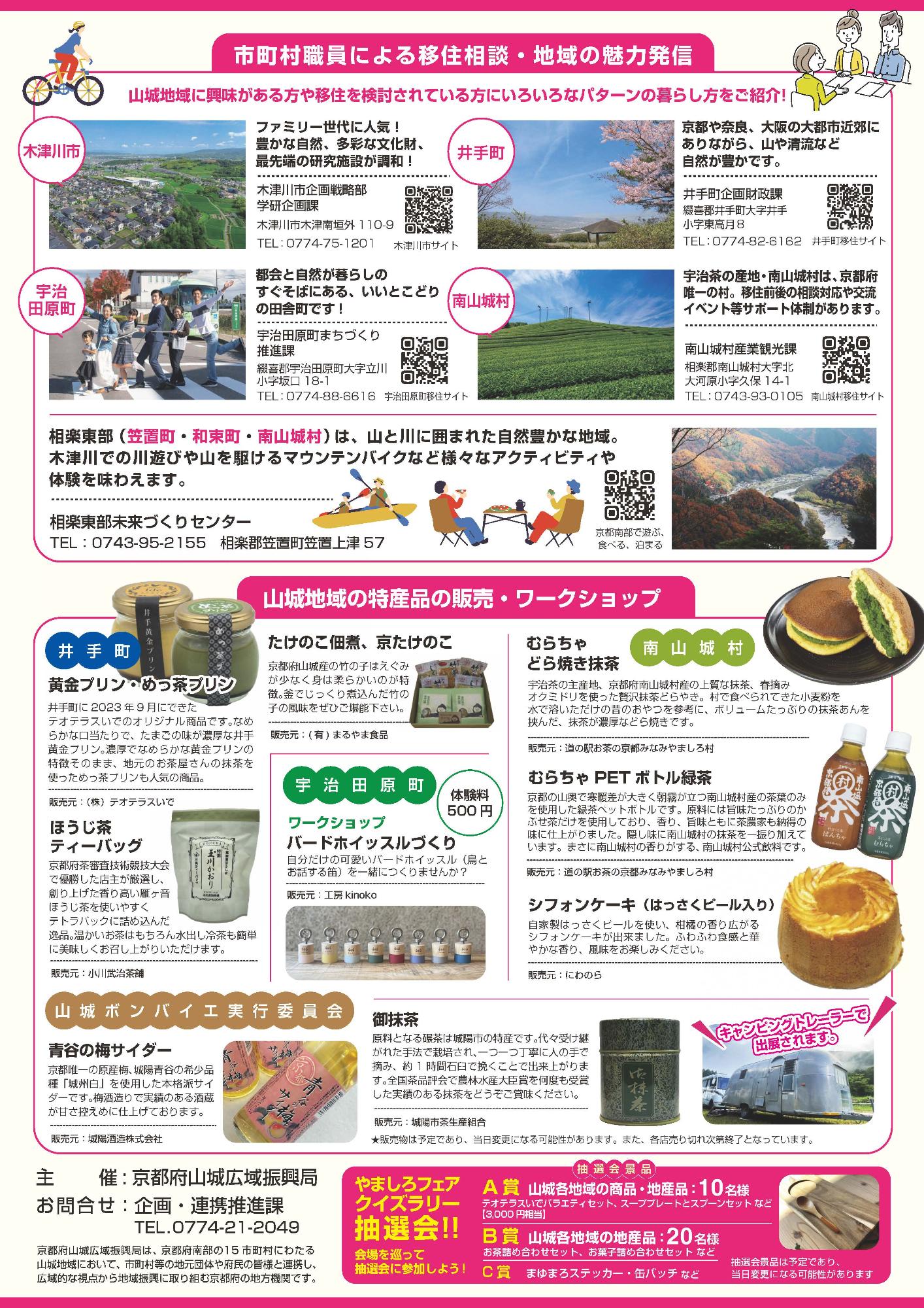 京都やましろフェア裏