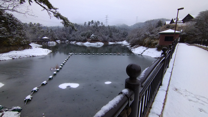 大正池の雪景色